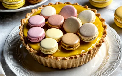 Recette facile de tarte au riz crémeux et macarons fondants