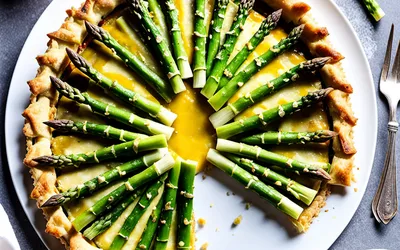 Recette facile de tarte aux asperges vertes fraîches et gourmande