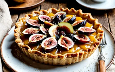 Recette facile de tarte aux figues et pommes caramélisées