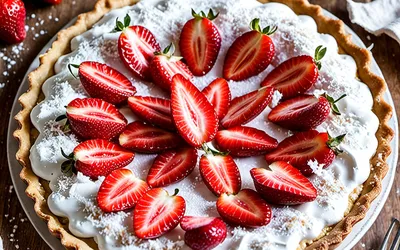 Recette facile de tarte aux fraises et noix de coco - dessert gourmand