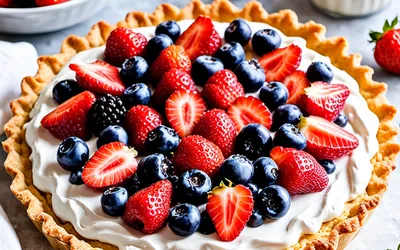 Recette facile de tarte aux fruits rouges et chantilly maison