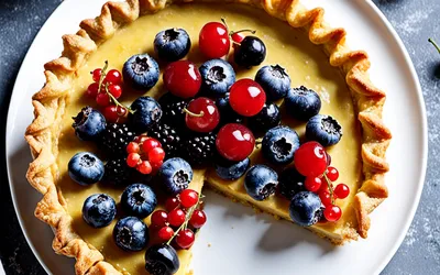 Recette facile de tarte aux myrtilles et groseilles fraîches