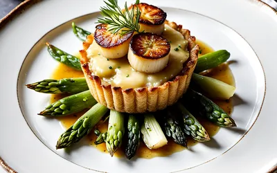 Tarte gourmande aux poireaux et noix de Saint-Jacques - recette facile et savoureuse