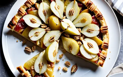 Recette facile de tarte aux poires et fourme d'Ambert, gourmande et savoureuse