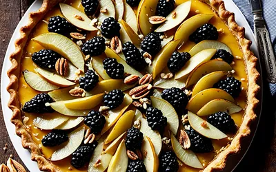 Photo de Tarte gourmande aux poires et roquefort - recette facile et rapide