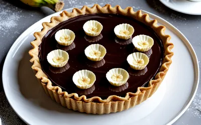 Recette facile de tarte banane chocolat praliné gourmande