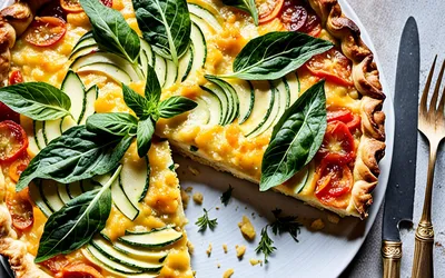 Recette facile de tarte gratinée aux courgettes fondantes et fromage doré