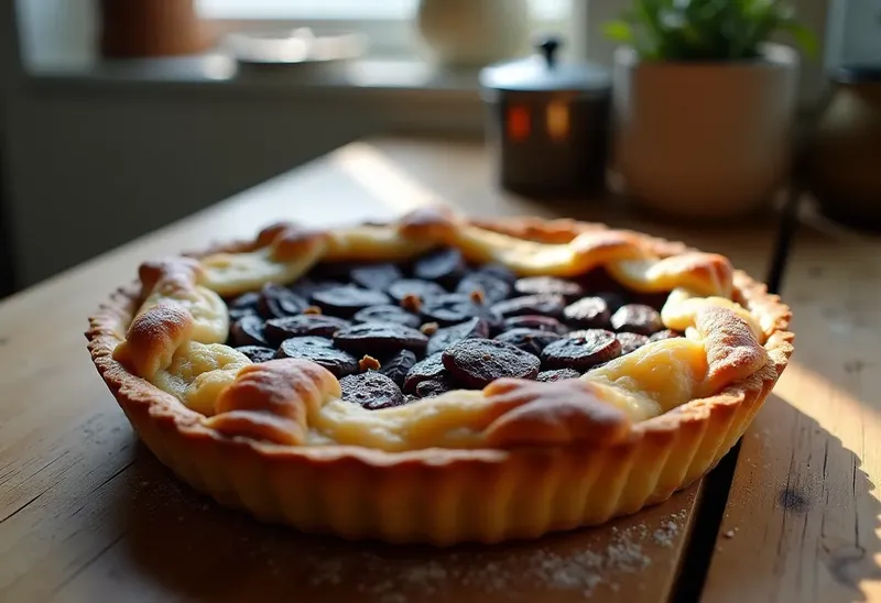 Tarte maison aux pruneaux fondants et pâte croustillante