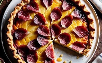 Recette facile de tarte maison croustillante au jambon et fromage
