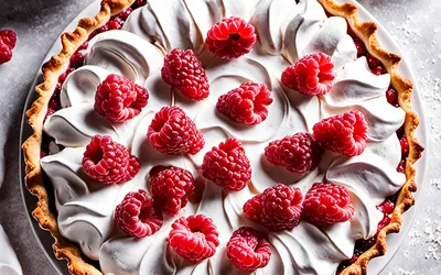 Tarte meringuée aux framboises fraîches : recette gourmande et facile