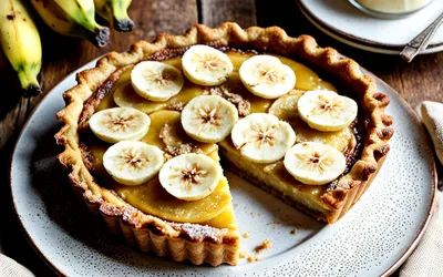 Recette facile de tarte à la banane et à la cannelle, dessert gourmand
