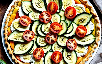 Recette facile de Tarte Perrette au Fromage de Chèvre et Légumes