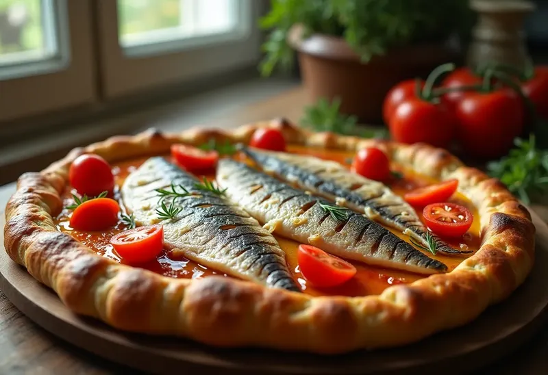 Tarte provençale croustillante aux filets de rougets grillés