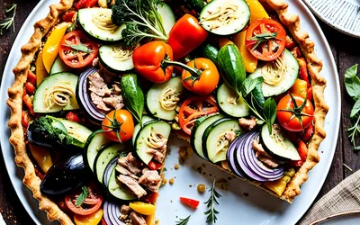 Recette facile de tarte salée à la ratatouille et au thon