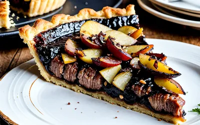 Recette facile de tarte au boudin noir et pommes caramélisées