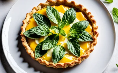 Recette facile de tarte au fromage de chèvre et menthe fraîche