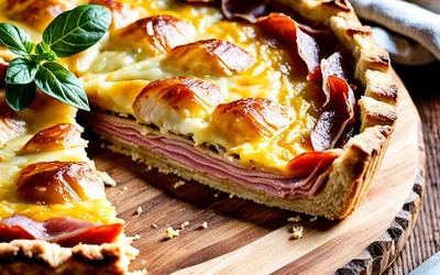 Recette facile de tarte jambon gruyère fondante et savoureuse