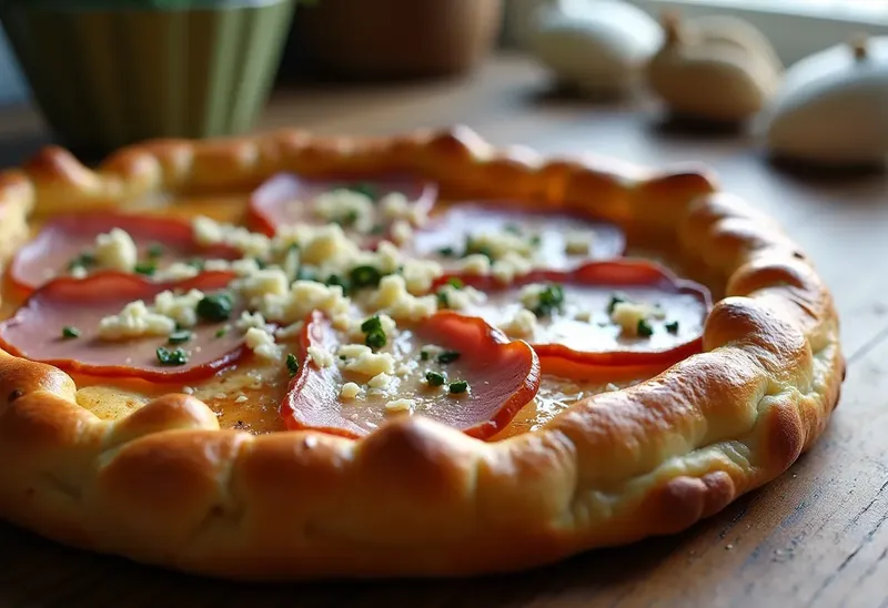 Tarte savoureuse au roquefort et jambon fumé facile à préparer