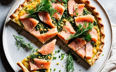 Recette facile de tarte au saumon et à l'aneth fraîche