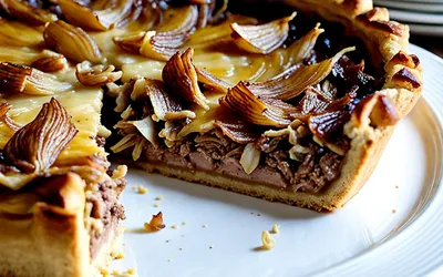 Recette facile de tarte au thon et oignons caramélisés