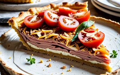 Recette facile de tarte au thon, tomate et moutarde