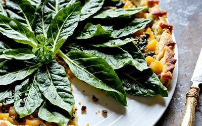 Recette facile de tarte aux blettes et raisins frais
