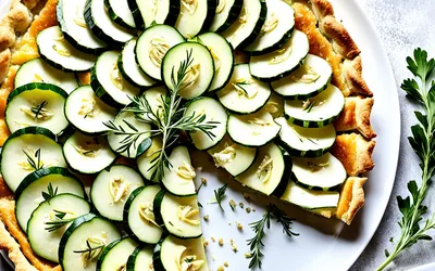Recette facile de tarte courgettes chèvre - plat végétarien savoureux