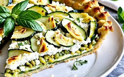 Recette facile de tarte courgettes et feta fondante