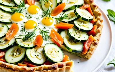Recette facile de tarte aux deux légumes et chèvre frais