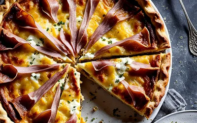 Recette facile de tarte aux fromages italiens et jambon cuit