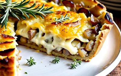 Recette facile de tarte aux pommes de terre Ratte et Munster fondant