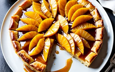 Recette facile de tarte tatin aux mangues caramélisées, dessert exotique