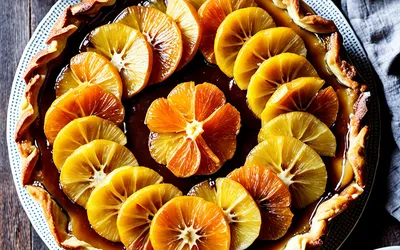 Recette facile de tarte tatin aux oranges et bananes caramélisées