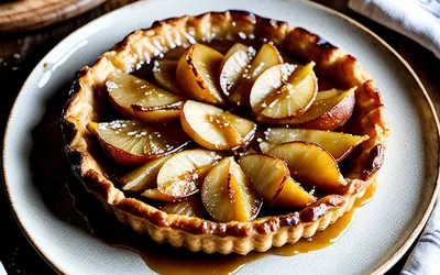 Recette gourmande de tarte tatin aux poires et parmesan facile