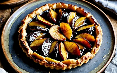 Recette facile de tarte tatin aux poires et chocolat fondant