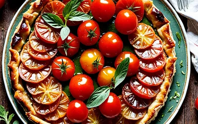 Recette facile de tarte tatin aux tomates caramélisées
