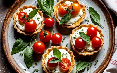 Tartelettes au chèvre et tomates cerises : recette facile et gourmande