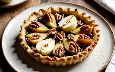 Recette facile de tartelettes poires et noix caramélisées