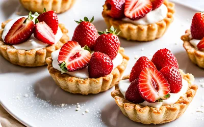 Tartelettes marocaines aux fraises fraîches et crème d'amande - recette facile et gourmande
