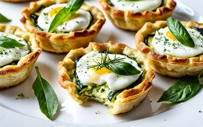 Image de la recette Tartelettes savoureuses à la courgette et au boursin