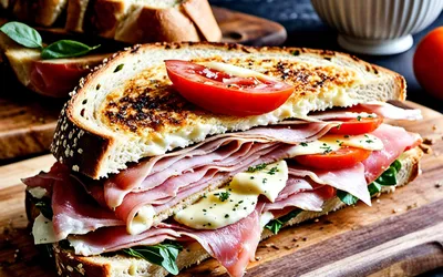 Recette facile de Tartine Campagnarde au Fromage de Chèvre et Jambon