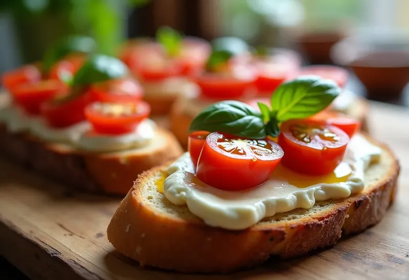 Tartines chaudes gourmandes à la ricotta et herbes fraîches