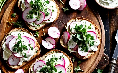 Tartines gourmandes au fromage blanc à la belge - Recette facile et rapide