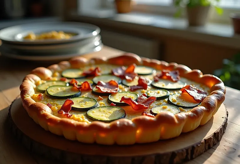 Tatin de courgettes au lard croustillant : recette gourmande et facile