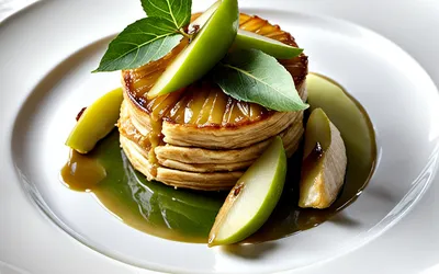 Tatin de foie gras aux pommes vertes : recette gourmande et raffinée