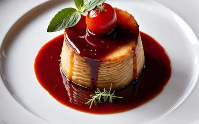 Recette facile de tatin de foie gras sur coulis de tomate maison