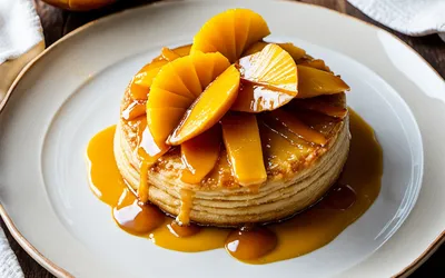 Recette facile de tatin de mangue au gingembre frais et caramel