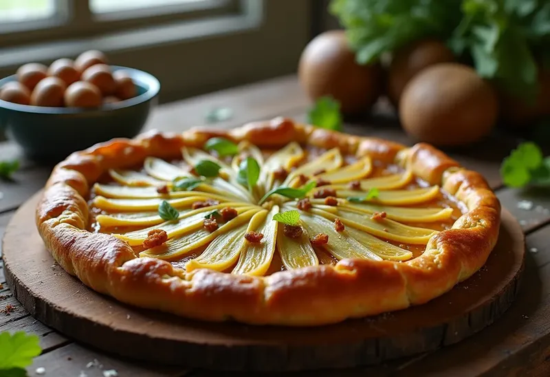 Tatin d'endives caramélisées aux marrons, recette gourmande et facile