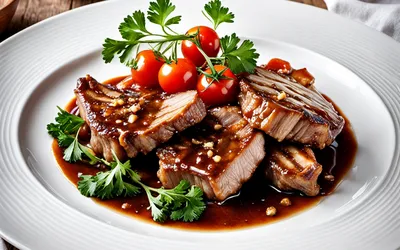 Tendrons de veau caramélisés à la sauce tomate fraîche - recette facile et savoureuse