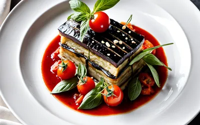 Recette facile de terrine d'aubergines au coulis de tomates maison
